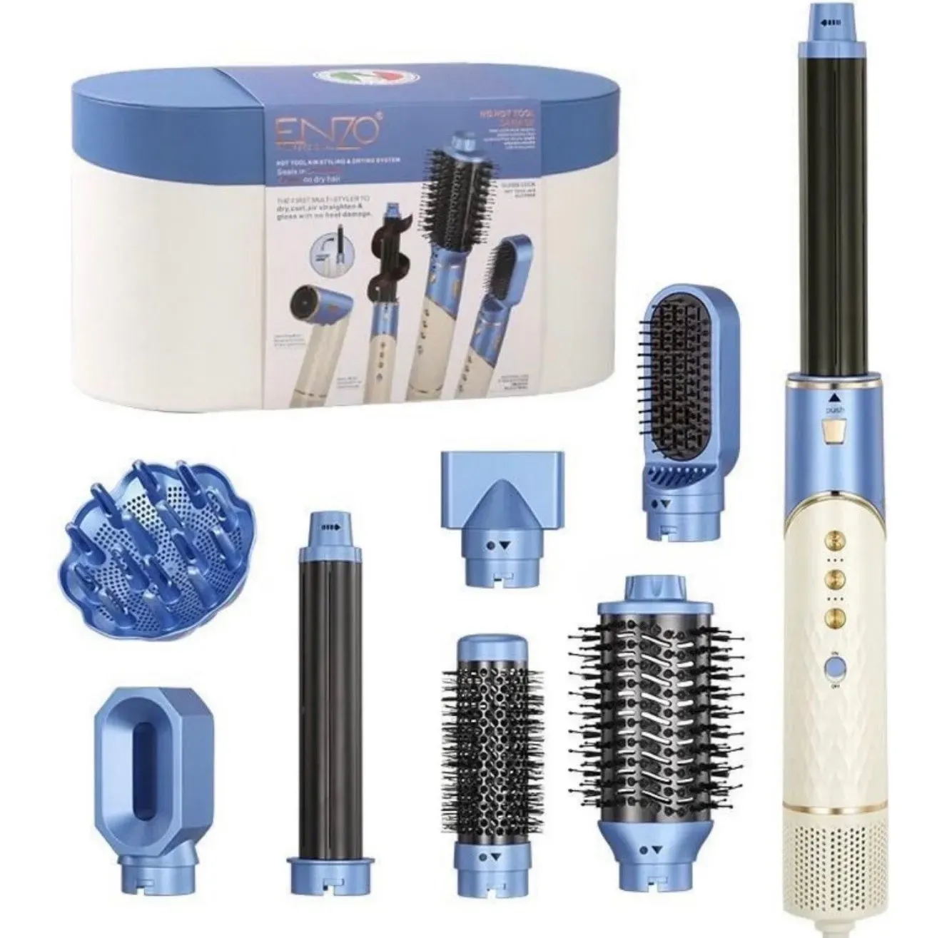 enzo-multi-functional-hot-air-brush,-model-en-755pro-14 سشوار برس دار چندکاره انزو مدل EN-755Pro